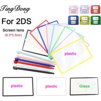 2Sets Replace Plastic/Glass Upper Screen Lens & Stylus For 2DS Game Console