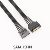 SATA 15Pin Power Cable Flat Power Supply Extend Wire High Current Resistance Hard Disk Power Supply Cord for HDD Charging Cable