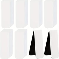 10/15 Pcs White Magnetic Bookmarks For Kindle/E-Reader Heat Transfer Magnetic Book Clip For Students Teachers Customized Design