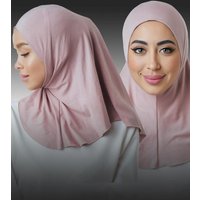 Islamic Full Cover Underscarf Stretch Turban Cap Hijab Bonnet Ready to Wear Snap Fastener Instant Hijab for Muslim Women