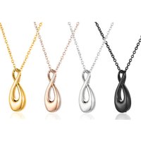Collier d'urne en acier inoxydable pour crémation infinie, bijoux souvenir commémoratif, pendentifs en forme de 8, pour cendres pour les proches, étanche