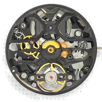 hangzhou 1A05A skeleton Fully automatic movement Black Silver 72hours power 28800/h 21 jewles