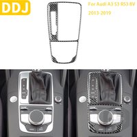 For Audi A3 S3 RS3 8V 2013-2019 Car Accessories Interior Carbon Fiber Gear Shift Panel Frame Set Modification Decoration LHD RHD