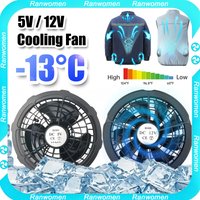 Air Conditioner Vest Cooling Fan 5V or 12V Adjustable Gear High Speed Fan For High Temperature Outdoor Work Fast Cooling DC Fan