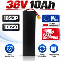 Ersatzakku 36V 10Ah 10000mAh 10S3P 500W für das Elektro-Scooter-Modell KUGOO S1 S2 S3, wiederaufladbares Li-Ion-Paket mit 18650-Zellen und integriertem BMS, hohe Kapazität, zuverlässige Leistung,
