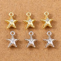 5pcs 13x10mm Cute Crystal Star Charms Pendants for Jewelry Making Necklace Earrings Handmade Bracelet DIY Accessories Supplies