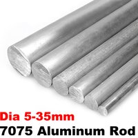 7075 Aluminum Rod Solid Bar Length 500mm Hard Aluminum Round Rod Metal Dia 5/6/8/10/12-35mm Customizable
