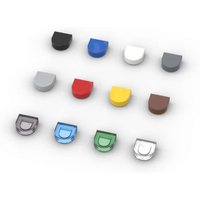10 PCS 24246 Parts Tile Round 1x1 Half Circle Building Blocks 100% Compatible Bricks Toys
