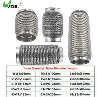 UXCELL 45/50//63/65/76/75mm EXhaust Flex Pipe Car Muffler Exhaust Flexible Pipe Tubing Universal Exhaust Joint Accessories