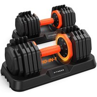2026 Updated Adjustable Dumbbell Set of 2,50lb Weights Dumbbell with Storage Box,Adjustable Weights with Anti-slip Silicone Grip