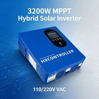 Solar Inverter 3200W 24VDC to 110V 220V AC Pure Sine Wave Inverter Bulit-in 100A MPPT Controller Off-Grid Power Converter