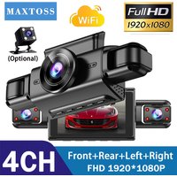 HD1080P 4 Lens 360 Degree Dash Cam For Cars WIFI APP Car DVR 4-Channel Front Camera Video Recorder Rear View Camera For Vehicle