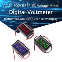1-10PCS AC 70-500V 0.56" LED Digital Voltmeter Voltage Meter Volt Instrument Tool 2 Wires Red Green Blue Display DIY 0.56 Inch