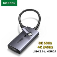UGREEN USB C to 8K HDMI Adapter for Xiaomi MacBook Pro Air iPad Samsung Galaxy 8K/60Hz 4K/240Hz USB C to HDMI Converter Cable