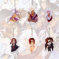 The Arcana Popular Visual Novel Keychain Game Julian Asra Muriel Cute Keychains for Accessorie bag Pendant Fans Friends Gift