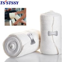 1 rouleau de bandage élastique, bandage de compression extensible, étire jusqu'à 450 cm pour le sport, les entorses, les mollets, la cheville, les pieds