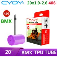 Chambre à air de vélo CYDY TPU 42g, compatible avec les pneus 20' 406 20x1.9 2.0 2.1 2.2 2.25 2.3 2.35 2.4 2.5 2.6, valve 45mm, pour pneu de vélo BMX