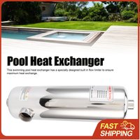 60KW Stainless Steel Pool Heat Exchanger SPA Circulating Heater Solar Compatible Flow Limiter for Energy Efficient Water Heating
