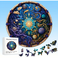 Wooden Jigsaw Puzzles for Adults Kids, Funny Puzzle with Animal Shaped Pieces , Best Gifts Home Decor Family Game
