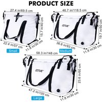 Goture Portable Fishing Ice Bag Outdoor Cooler Insulated Bag Collapsible Waterproof Flat Bottom PVC Fish Bag with Drain Holes