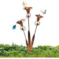 flower garden stake Weather-Resistant Decorative Yard Stake Copper Ornament Wind Chime Garden Stake Decoration For Farmhouse