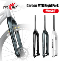 SAGMIT T800 Carbon MTB Rigid Fork 29inch x 3.0'' Wide tyres Ultralight BOOST 15x110mm Tapered 39.6mm Bicycle Part