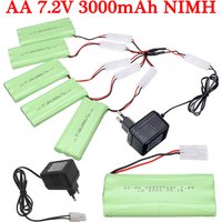 7.2V Ni-MH Battery For Rc Toys Cars RC Tanks RC Trucks RC Robots RC Guns RC Boats Accessories AA 7.2V 3000mah NIMH Battery Pack
