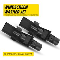 2pcs Windscreen Washer Jet For Honda Civic 2017-2021 Black Front Windscreen Washer Jet Abs 76810tgge01 Windscreen Wipers Part