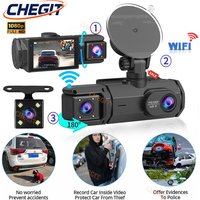 WIFI APP Control Car Dvr 2/3 Channel 1080P Dash Cam for Cars Front option Rear View Recorder Video Car Camera for Car Assecories
