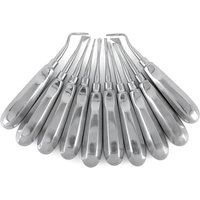 10/13Pcs Dental Stainless Steel Plier Curved Root Forceps Hexagon Handle Dental Extraction Elevator Kit Dental Instruments Set