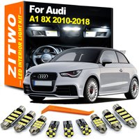 ZITWO 8Pcs For Audi A1 8X 2010 2011 2012 2013 2014 2015 2016 2017 2018 LED Interior Dome Reading Map Light Bulb Kit Accessories