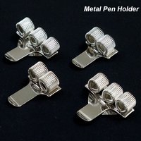 1 Pc Adjustable Metal Pen Clips Single/Double/Triple Hole Spring Pen Holder With Pocket Clip Doctors Nurse Uniform Pen Holders