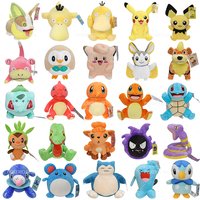 Pokemon Original Plush Toys Gengar Pikachu Piplup Rowlet Pichu Emolga Anime Stuffed Doll Room Decoration Kid Brithday Gift