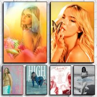 singer a-addison rae Poster Stickers HD Painting Self-Adhesive Art for Bedroom Living Room Home Decor Modern Wall Decals Gift