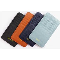 Custom Letters Slim Card Wallet Engrave Name Man Business Card Holder Genuine Leather Large Capacity Woman Card Bag Luxury Gift