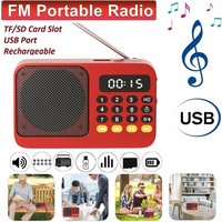 Handheld wiederaufladbare digitale FM USB TF MP3 Player tragbare Radio Musik Player Lautsprecher Geräte liefert mit LED-Anzeige Radio