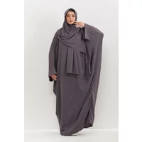 Two Pcs Muslim Abaya Women Jilbab Islamic With Hijab Clothing Dubai Saudi Robe Turkish Modesty Prayer Dresses Kaftans