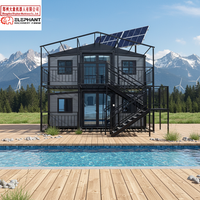 Waterproof Prefab Luxury Villa 20Ft Expandable Container House Prefabricated Portable Mobile Tiny Home With 2 Bedroom