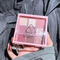 New Nine-color Eyeshadow Palette Rose Pink Nude Brown Low Saturation Pearly Matte Glitter Eye Shadow Long-lasting Eye Makeup