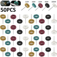 50pcs Mini Drill Bit Nylon Abrasive Brush Wire Buffing Polishing Wheel Dremel Rotary Hand Tool Accessories Set Rust Remover