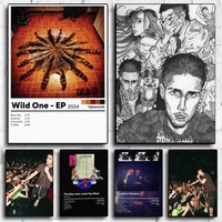 Rapper Music Pop Album F-Fakemink Poster Decorative Wall Art Stickers Mural Photo Print for Home Living Room Hallway Decor