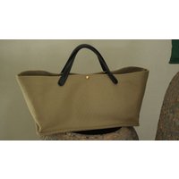 Women's Canvas Leather Totes Handbag Commuting Shoulder Crossbody Armpit Bag Leisure Versatile Casual Chic Stylish Clutch