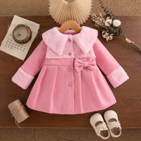 Baby Girl Dress Spring And Autumn Cotton Solid Color Bubble Sleeve Mesh Long Sleeve Girls Dresses Cute Casual Girl Clothing