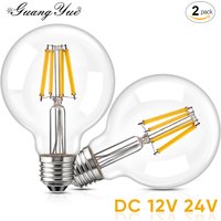 G80 E27 Led Bulbs 6W Low Voltage Bulb 12V 24V LED Filament Bulbs for RV Camper Marine Battery Power System Off Grid Solar Light