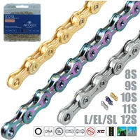 GOLDIX NFOX X8 X9 X10 X11 X12Speed Silver Anti rust Lightweight Mountain Road Bicycle Chain