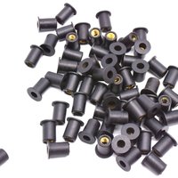 Universal Motorcycle Rubber Well-Nut M5 5mm Wellnuts Windscreen Fairing Bodywork 10mm 3/8 Diameter Rubber Nut