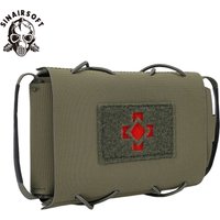 Tactical Molle Ifak Pouch 500d Nylon Water-Resistant Medical First Aid Pouch with Red Cross Patch for Vest Backpack