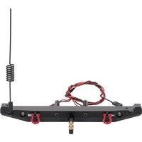 Metal Rear Bumper with Antenna LED Light for 1/10 RC Crawler Car Axial SCX10 II III 90046 TRAXXAS TRX4 Upgrade Parts