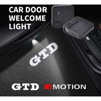 HD LED For GTD 4MOTION Logo Golf 4 5 6 7 Passat Polo Touareg Touran Magotan Car Door Courtesy Light HD Projector Welcome Lamp
