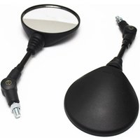 AliExpress NONE Universal 10mm M10 Black Foldable Motorcycle Side Mirror Bike Moto Anti-fall Folding Round Rearview Mirror For Scooter E-Bike